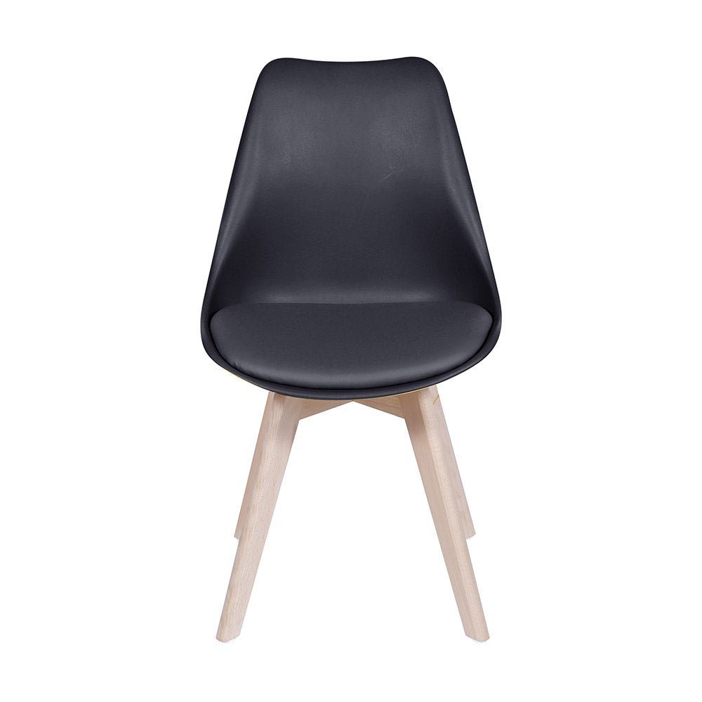 Cadeira de Escritório Secretária Fixa Joly Com base em Madeira - Or Design