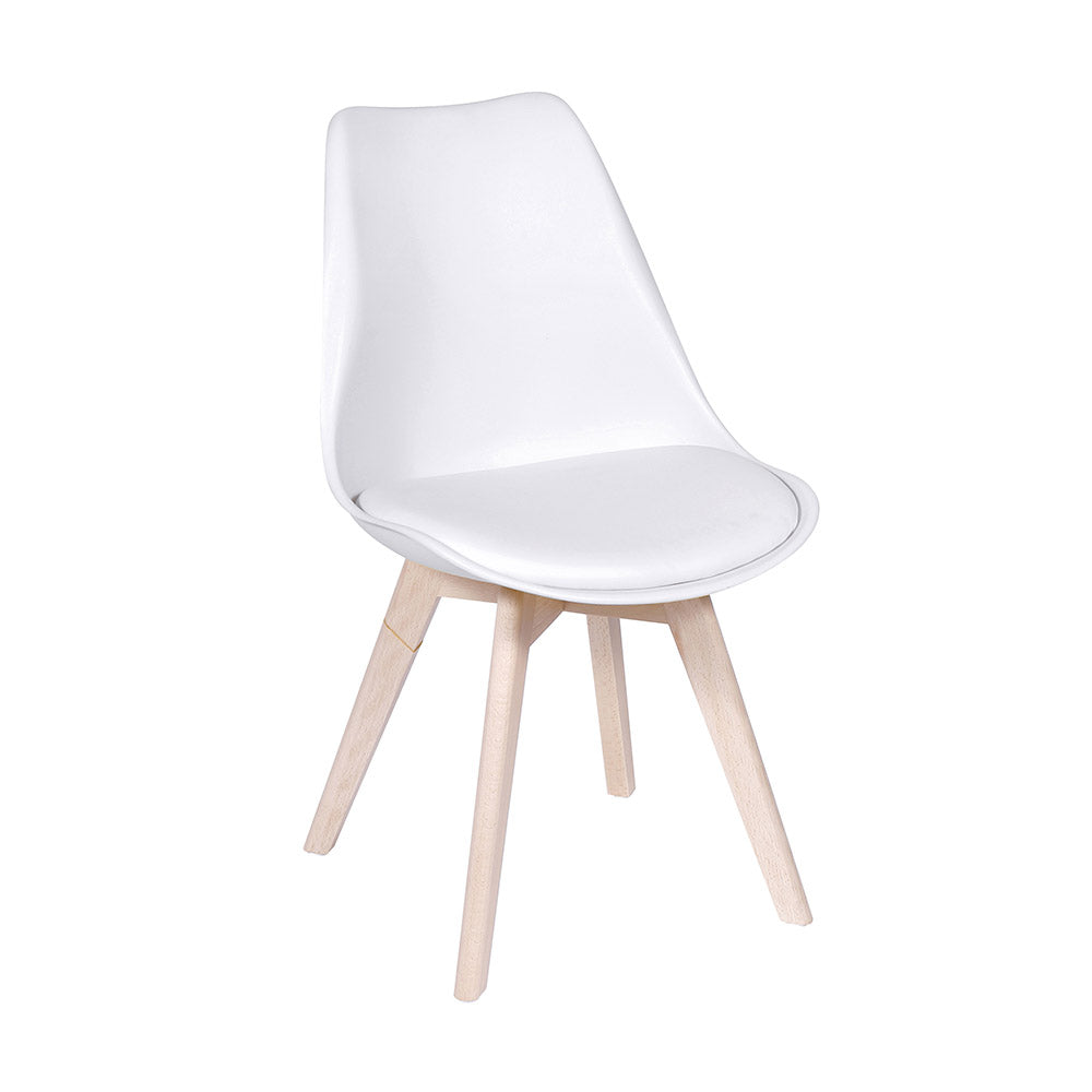 Cadeira de Escritório Secretária Fixa Joly Com base em Madeira - Or Design