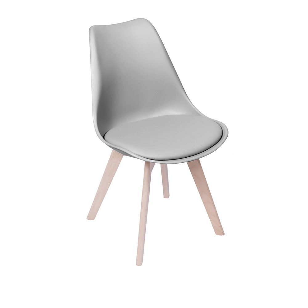 Cadeira de Escritório Secretária Fixa Joly Com base em Madeira - Or Design