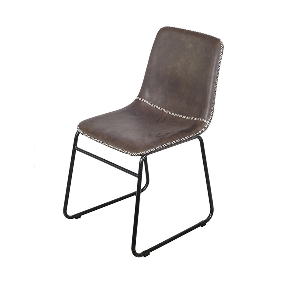 Cadeira de escritório Verner em courvin com pés de aço - Or Design