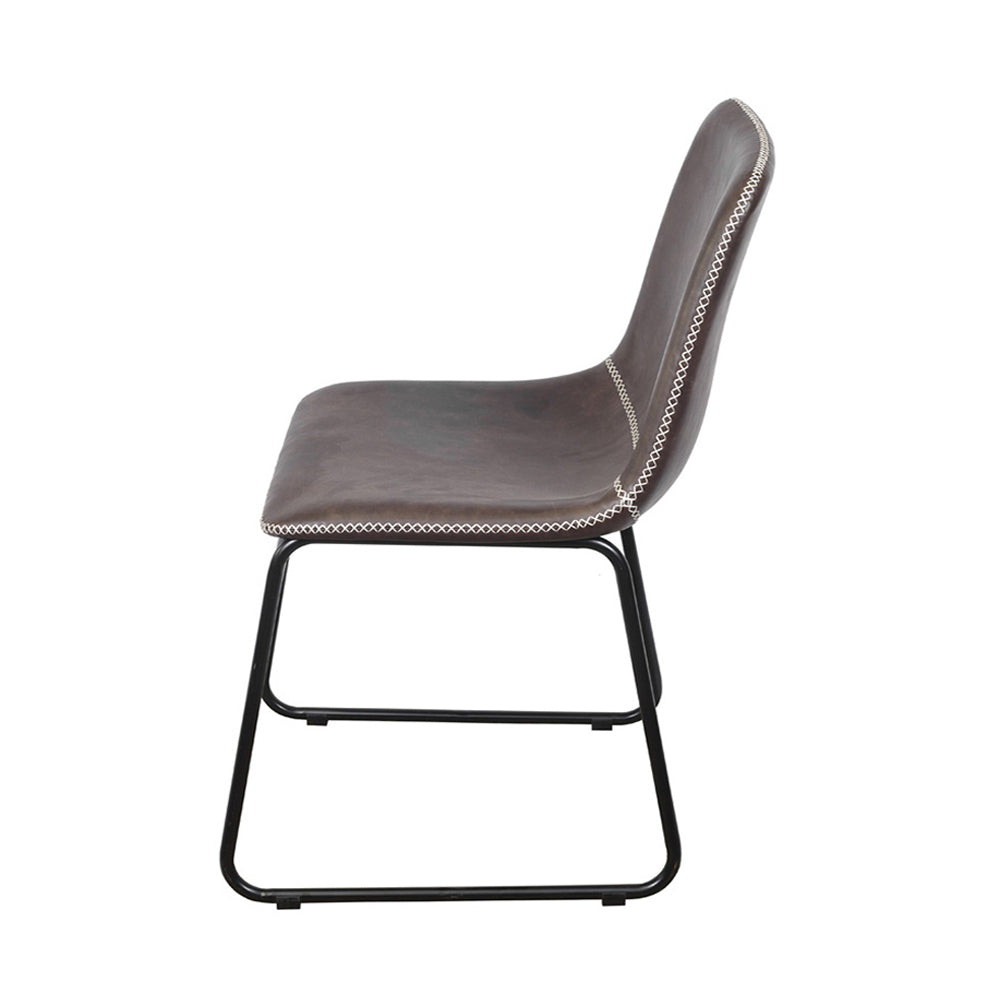 Cadeira de escritório Verner em courvin com pés de aço - Or Design