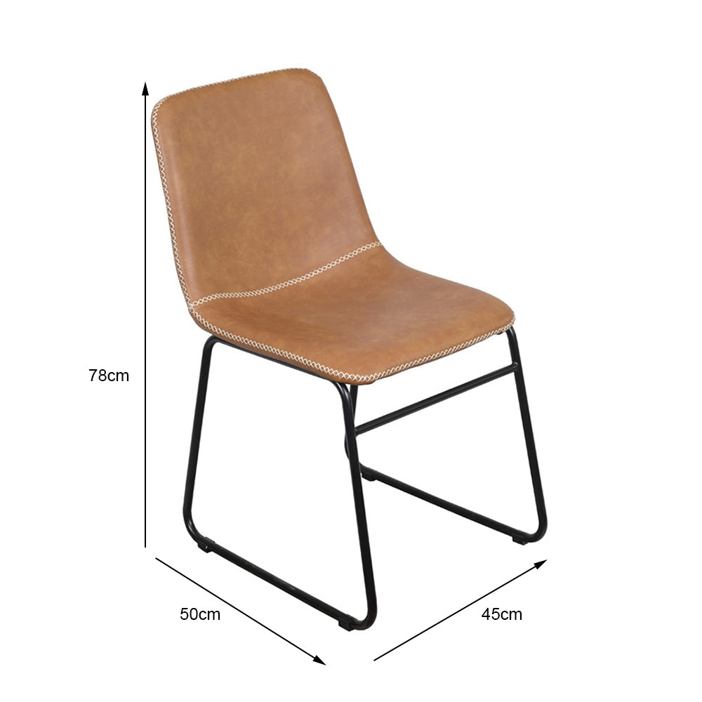 Cadeira de escritório Verner em courvin com pés de aço - Or Design