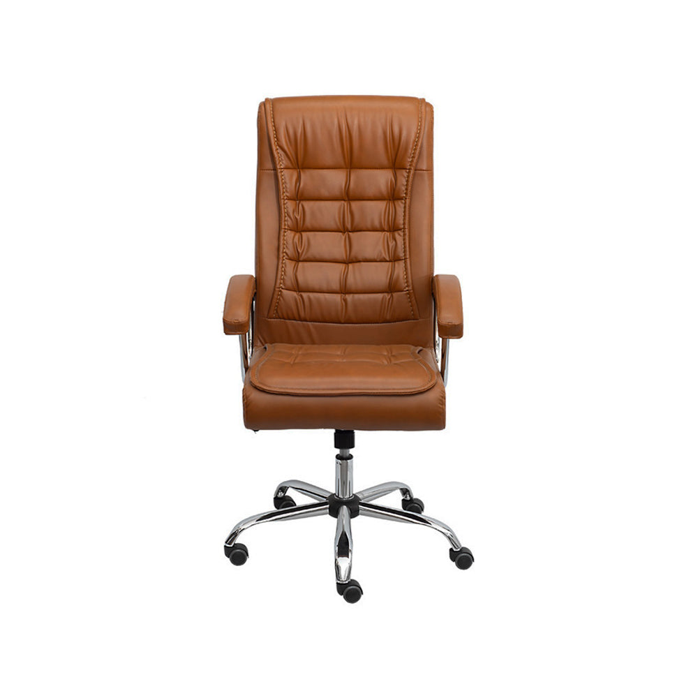 Cadeira de Escritório presidente em PU e base cromada - Siena