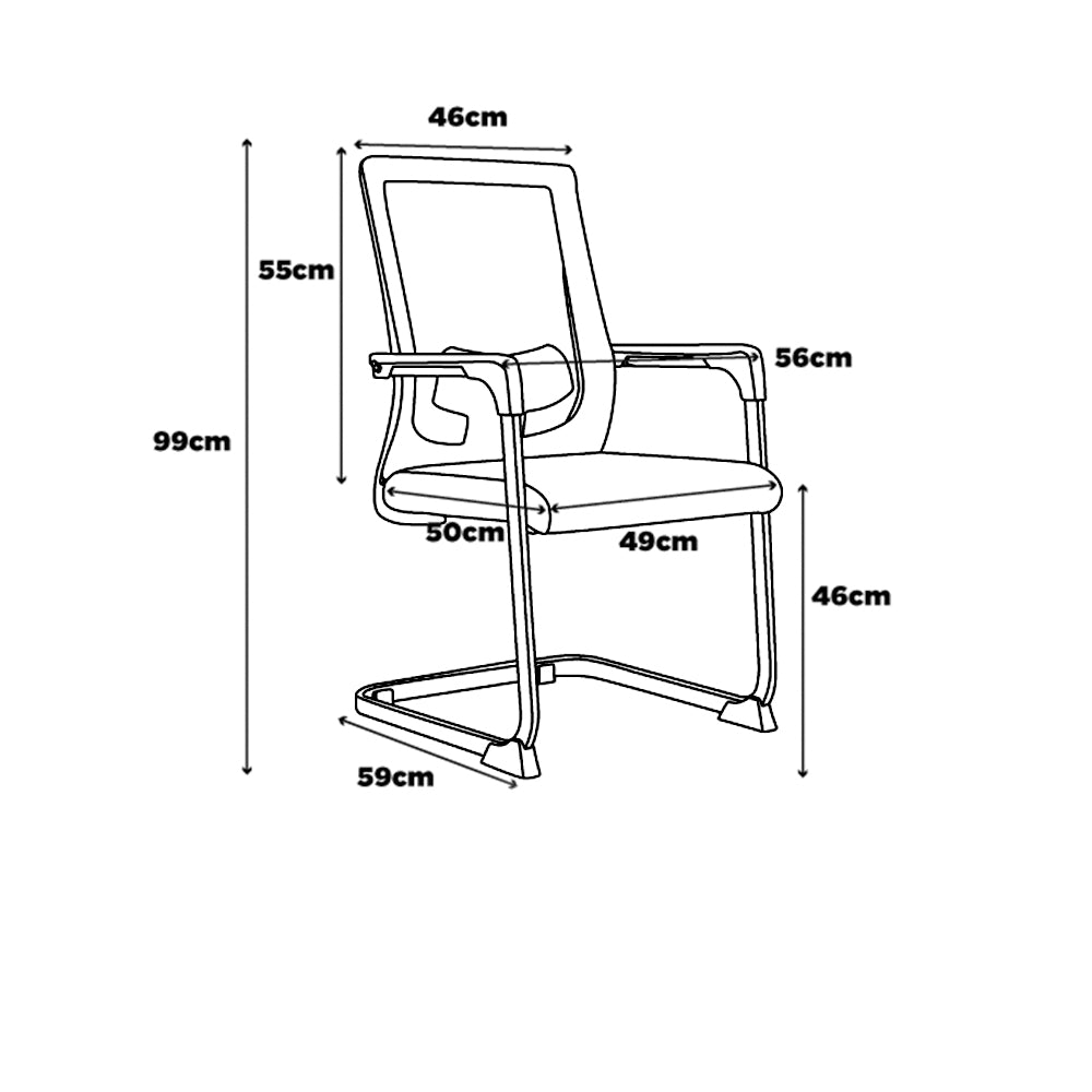 Cadeira de Atendimento Ávila com Base Cromada