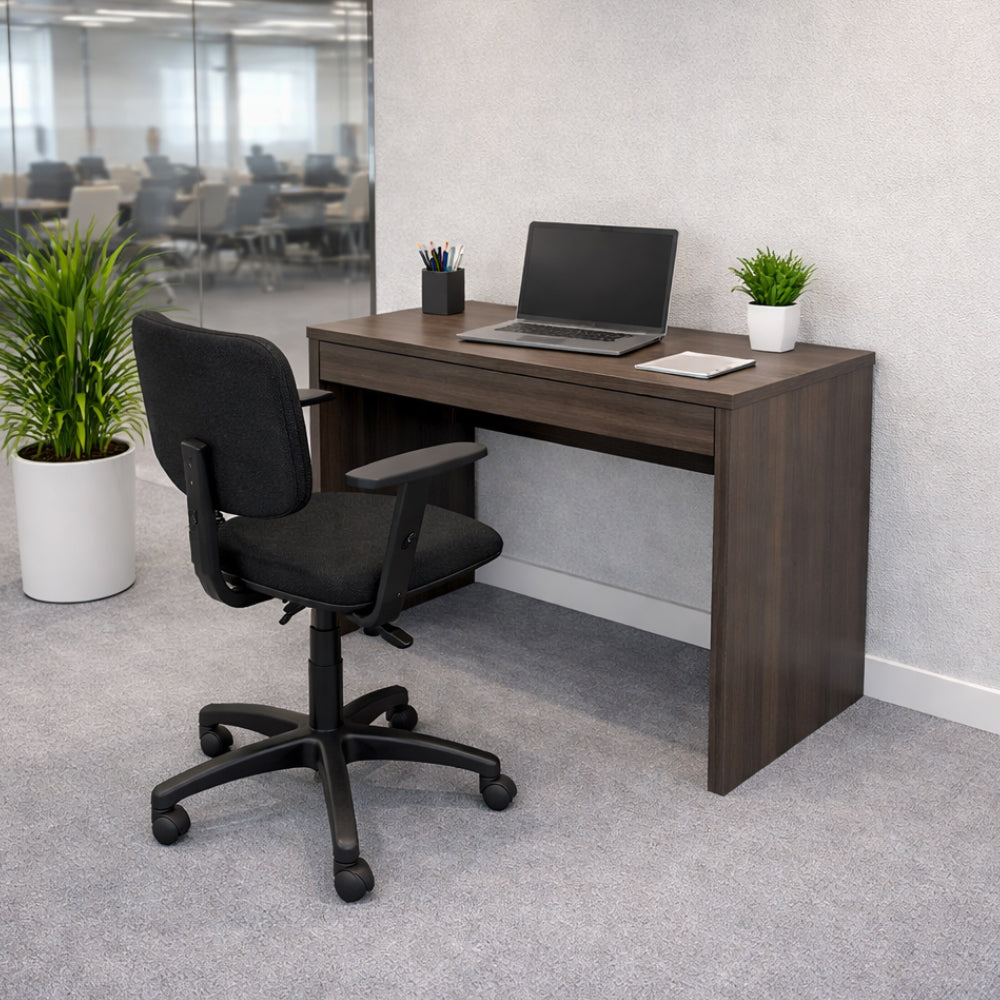 Kit Home Office Compacto: Escrivaninha Table Top com Gaveta + Cadeira Export Light com Braço