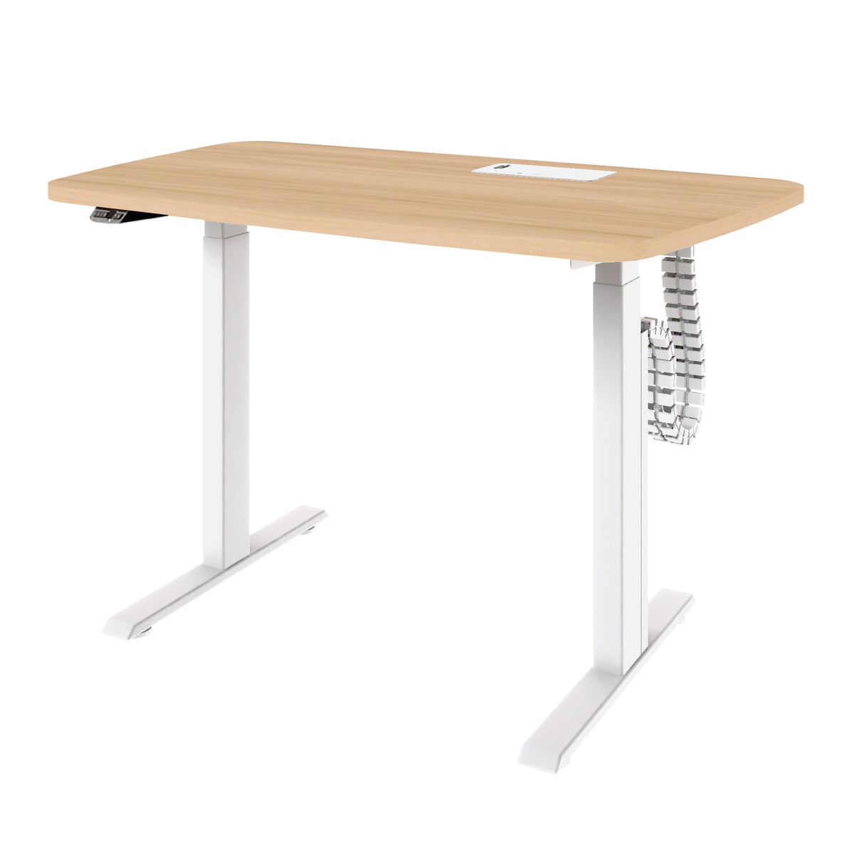 Mesa elétrica orgânica com caixa de tomadas direita 72 a 119A X 120L X 70P