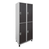 Roupeiro de Aço com 4 vãos grandes Cores 190CM X 64,4 X 35CM - W3