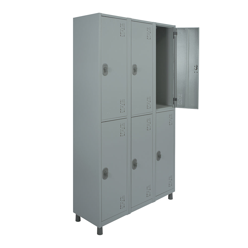 Roupeiro de Aço com 06 vãos grandes 190CM X 96,6 CM X 35CM - W3 Smart