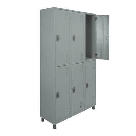 Roupeiro de Aço com 06 vãos grandes 190CM X 96,6 CM X 35CM - W3 Smart