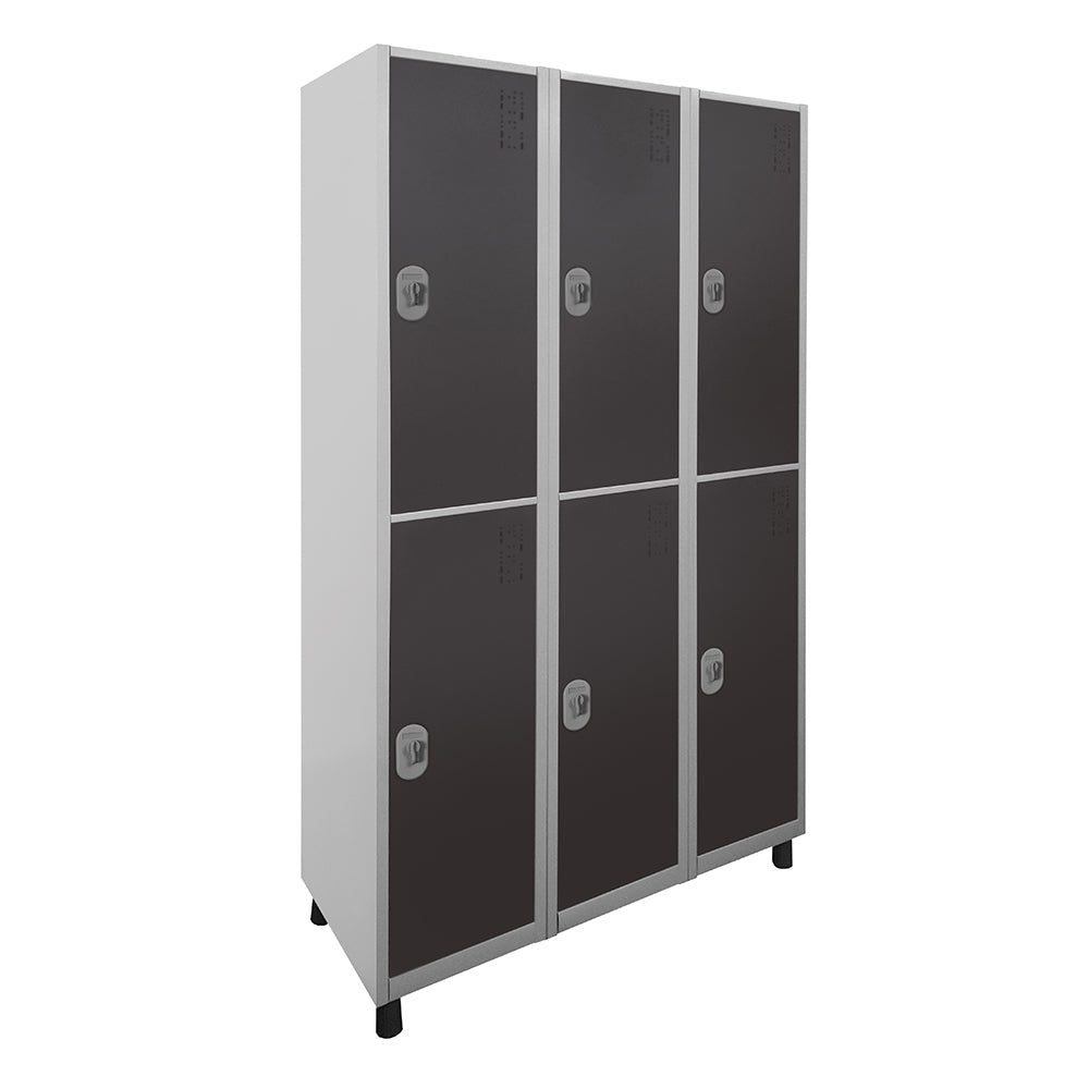 Roupeiro de Aço com 6 vãos grandes Cores 190CM X 96,6CM X 35CM - W3