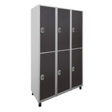 Roupeiro de Aço com 6 vãos grandes Cores 190CM X 96,6CM X 35CM - W3