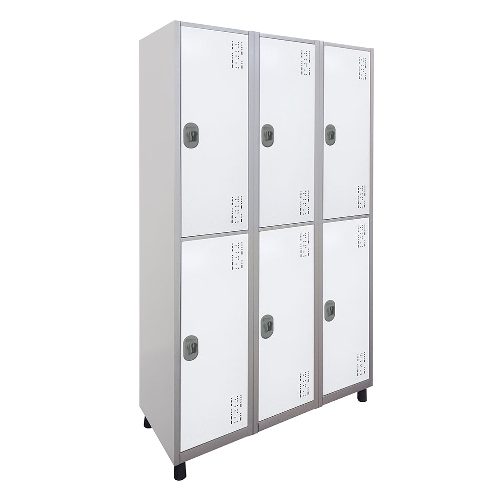 Roupeiro de Aço com 6 vãos grandes Cores 190CM X 96,6CM X 35CM - W3