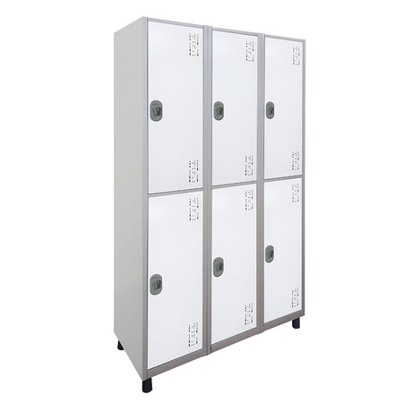 Roupeiro de Aço com 6 vãos grandes Cores 190CM X 96,6CM X 35CM - W3