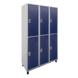 Roupeiro de Aço com 6 vãos grandes Cores 190CM X 96,6CM X 35CM - W3