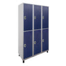 Roupeiro de Aço com 6 vãos grandes Cores 190CM X 96,6CM X 35CM - W3