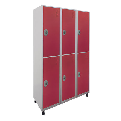 Roupeiro de Aço com 6 vãos grandes Cores 190CM X 96,6CM X 35CM - W3