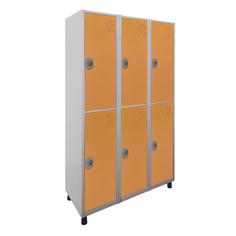 Roupeiro de Aço com 6 vãos grandes Cores 190CM X 96,6CM X 35CM - W3