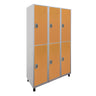 Roupeiro de Aço com 6 vãos grandes Cores 190CM X 96,6CM X 35CM - W3