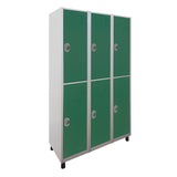 Roupeiro de Aço com 6 vãos grandes Cores 190CM X 96,6CM X 35CM - W3