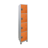 Roupeiro de Aço com 4 vãos pequenos Cores 190CM X 32,2CM X 35CM - W3