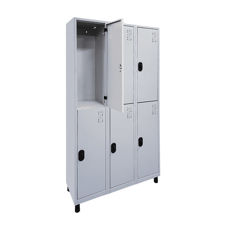 Roupeiro de Aço com 06 vãos grandes 184,5CM X 96,6CM X 35CM - W3 POP
