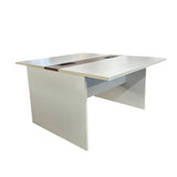 Mesa plataforma dupla com pé painel e régua de conectividade - Alfamob - 73AX120LX140P