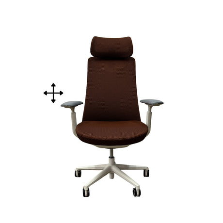 Cadeira de escritório presidente Elevare com base branca