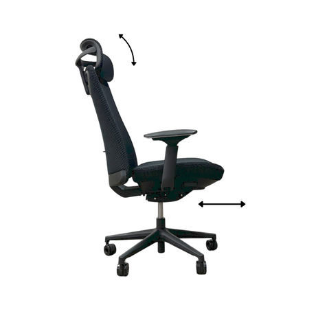 Cadeira de escritório presidente Elevare com base preta