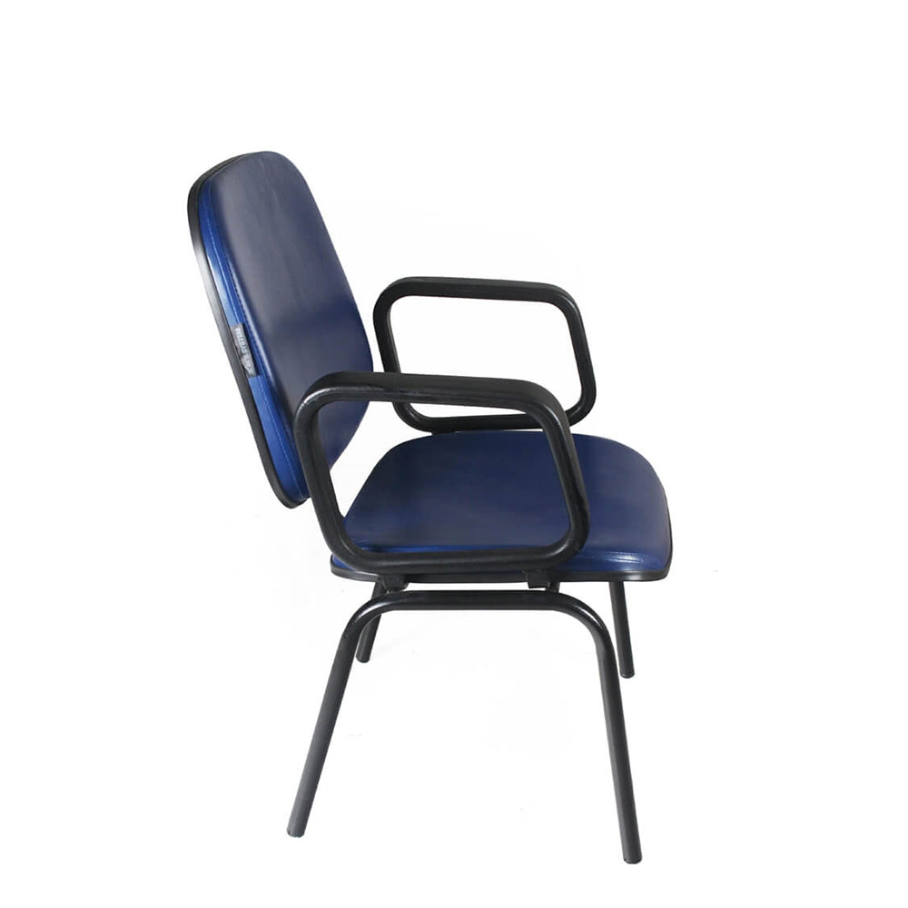 Cadeira de Escritório Atendimento em courvin com Braço Toscana