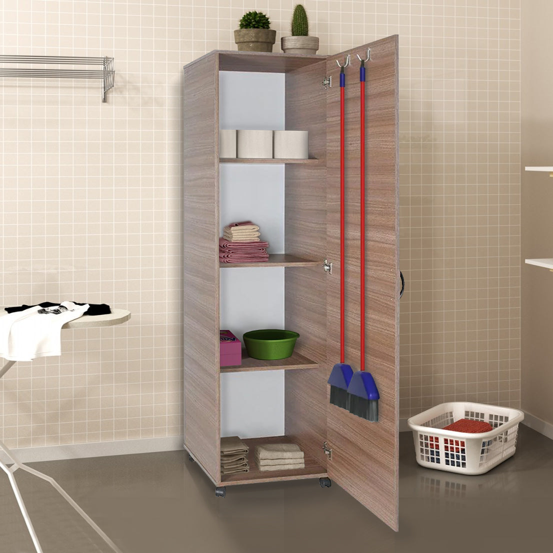 ミラクル Multiuso Lavanderia C 2 Portas Gael Mel Perola Primus Móveis