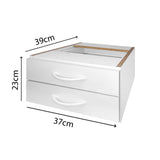 Mesa de Escritório 115cm Pé Metálico Com 2 Gavetas - SM Super Light 15MM - 74AX115LX60P