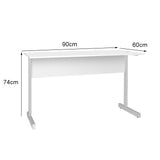 Mesa de Escritório Digitador Pé Metálico sem Gaveta com 1 passa fio - SM Super Light 15MM - 74AX90LX60P