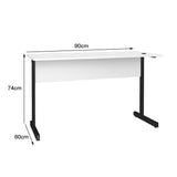 Mesa de Escritório Digitador Pé Metálico sem Gaveta com 1 passa fio - SM Super Light 15MM - 74AX90LX60P