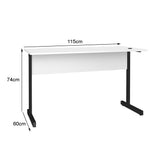 Mesa de Escritório Secretária Pé Metálico sem Gaveta com 1 passa fio - SM Super Light 15MM - 74AX115LX60P