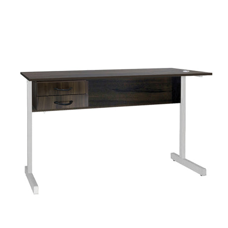 Mesa de Escritório 115cm Pé Metálico Com 2 Gavetas - SM Super Light 15MM - 74AX115LX60P