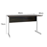 Mesa de Escritório Digitador Pé Metálico sem Gaveta com 1 passa fio - SM Super Light 15MM - 74AX90LX60P