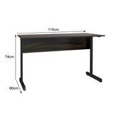 Mesa de Escritório Secretária Pé Metálico sem Gaveta com 1 passa fio - SM Super Light 15MM - 74AX115LX60P