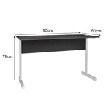 Mesa de Escritório Digitador Pé Metálico sem Gaveta com 1 passa fio - SM Super Light 15MM - 74AX90LX60P