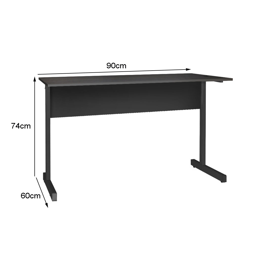 Mesa de Escritório Digitador Pé Metálico sem Gaveta com 1 passa fio - SM Super Light 15MM - 74AX90LX60P