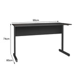Mesa de Escritório Digitador Pé Metálico sem Gaveta com 1 passa fio - SM Super Light 15MM - 74AX90LX60P