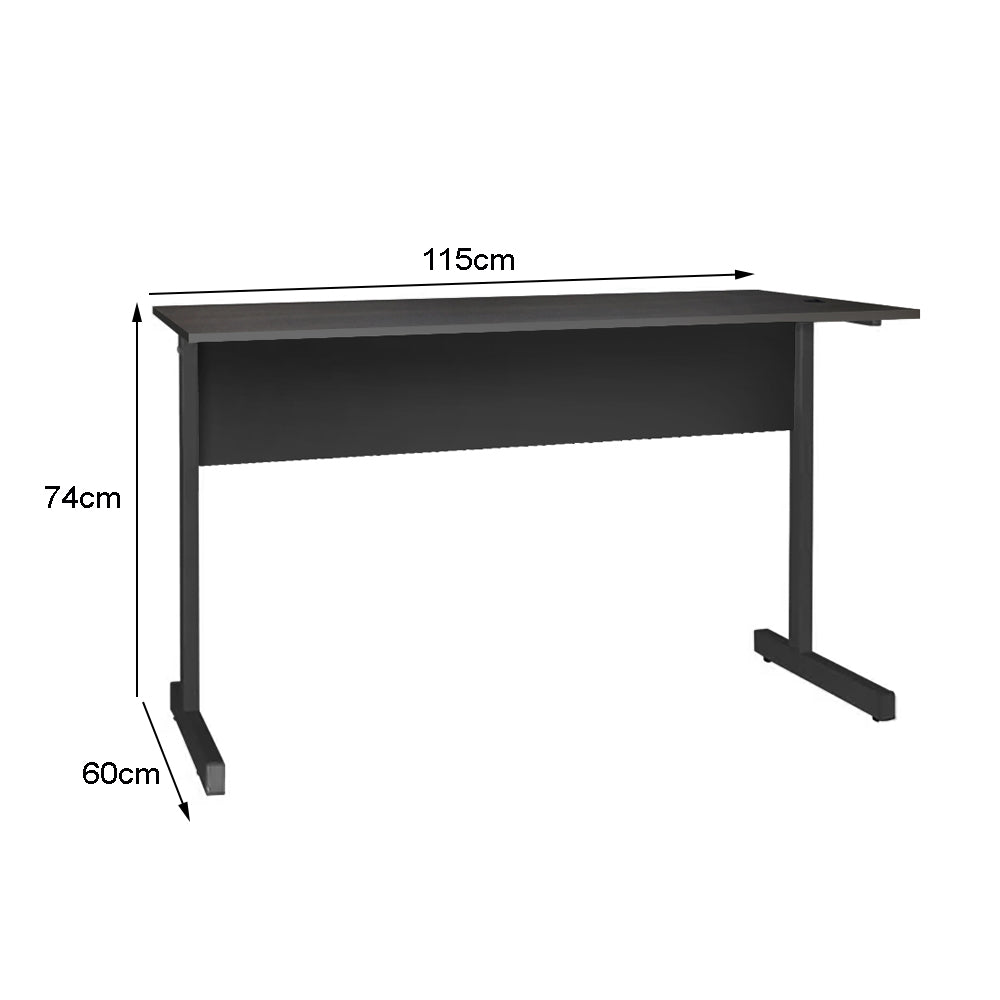 Mesa de Escritório Secretária Pé Metálico sem Gaveta com 1 passa fio - SM Super Light 15MM - 74AX115LX60P