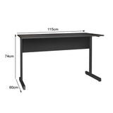 Mesa de Escritório Secretária Pé Metálico sem Gaveta com 1 passa fio - SM Super Light 15MM - 74AX115LX60P