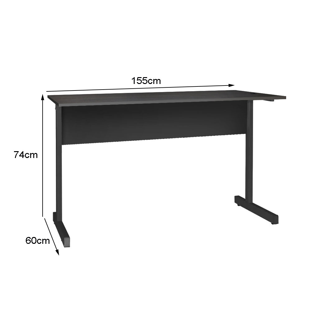 Mesa de Escritório Diretor Pé Metálico sem Gaveta com 1 passa fio - SM Super Light 15MM - 74AX155LX60P