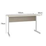 Mesa de Escritório Diretor Pé Metálico sem Gaveta com 1 passa fio - SM Super Light 15MM - 74AX155LX60P