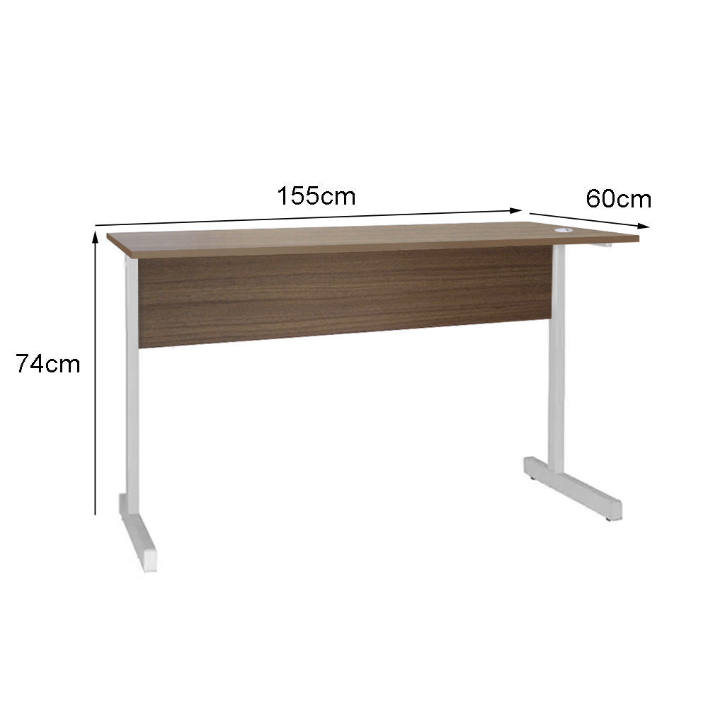Mesa de Escritório Diretor Pé Metálico sem Gaveta com 1 passa fio - SM Super Light 15MM - 74AX155LX60P