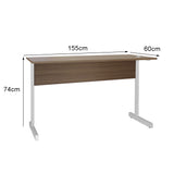 Mesa de Escritório Diretor Pé Metálico sem Gaveta com 1 passa fio - SM Super Light 15MM - 74AX155LX60P
