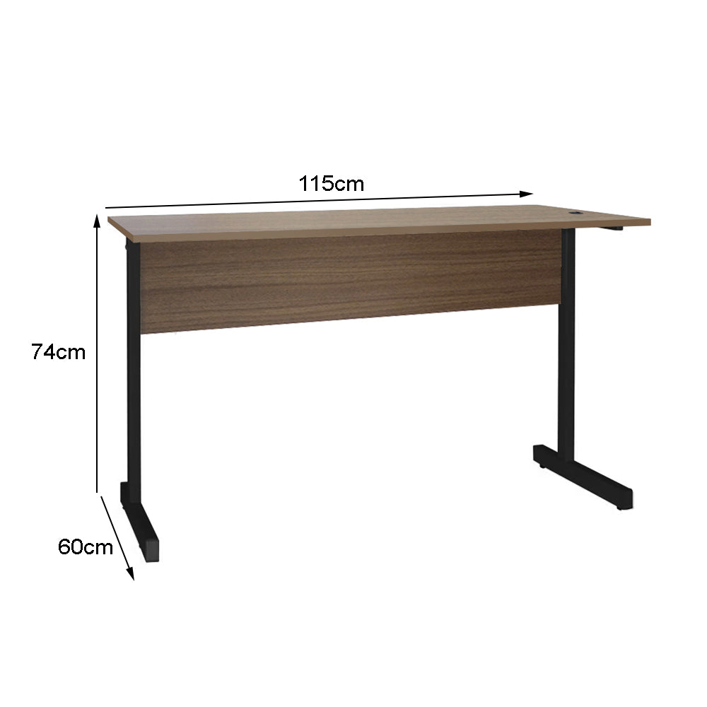 Mesa de Escritório Secretária Pé Metálico sem Gaveta com 1 passa fio - SM Super Light 15MM - 74AX115LX60P
