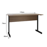 Mesa de Escritório Secretária Pé Metálico sem Gaveta com 1 passa fio - SM Super Light 15MM - 74AX115LX60P