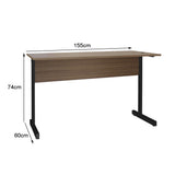 Mesa de Escritório Diretor Pé Metálico sem Gaveta com 1 passa fio - SM Super Light 15MM - 74AX155LX60P