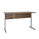 Mesa de Escritório 155cm Pé Metálico Com 2 Gavetas - SM Super Light 15MM - 74AX155LX60P